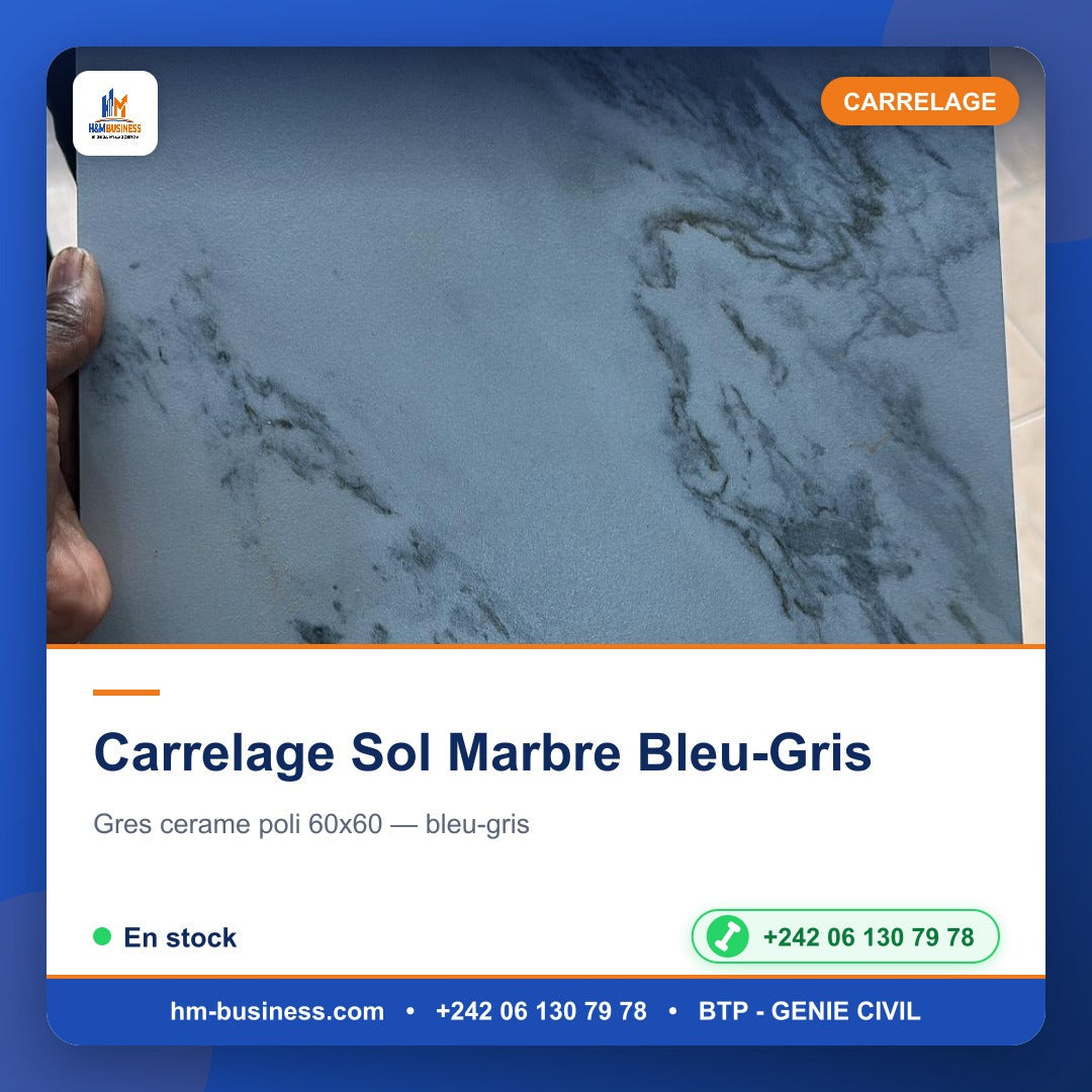 Effet Marbre Bleu-Gris