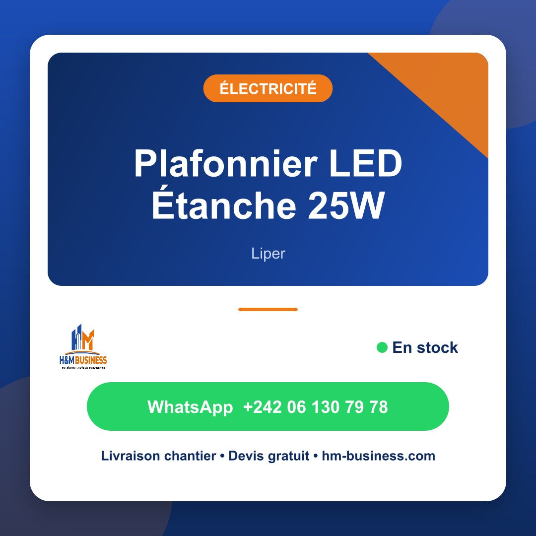 Plafonnier LED Étanche 25W (Liper)