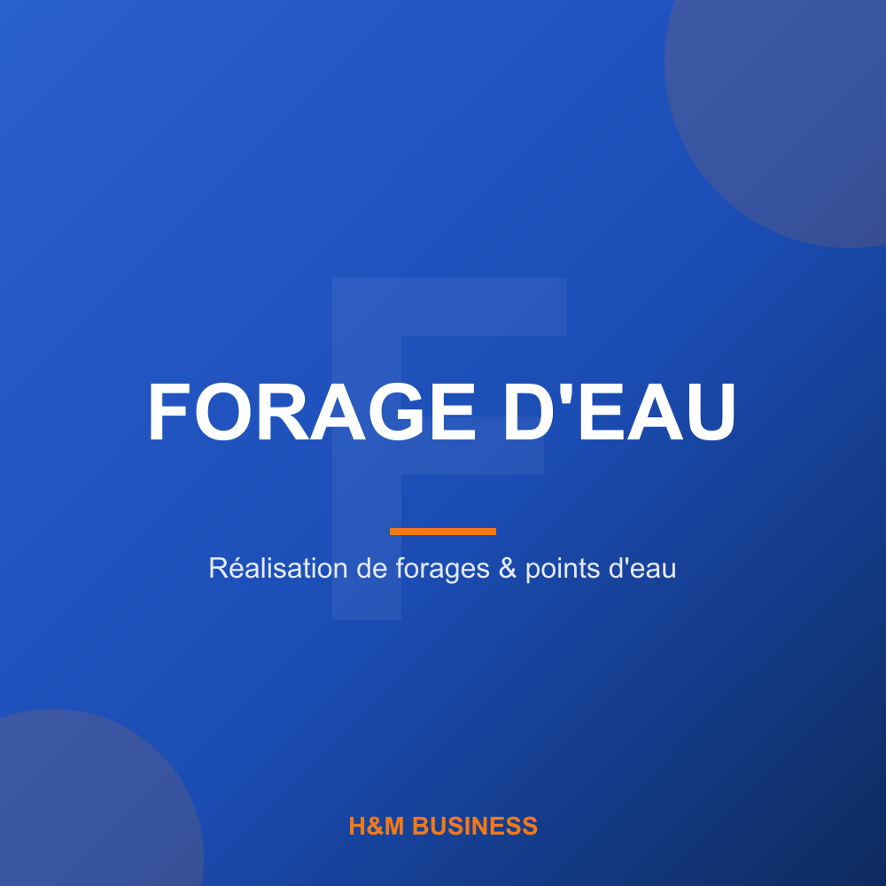 Forage d'eau