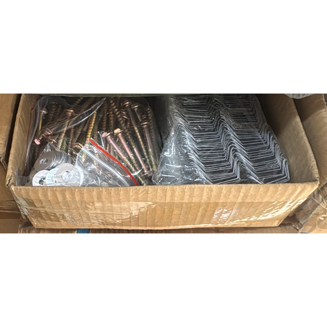 Carton de tire-fonds galvanisés avec rondelles et plaquettes pour tôle bac